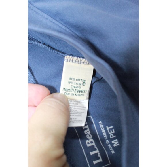 LL Bean Perfect Fit Pants Straight Leg Blue Size M Pet - Picture 7 of 8